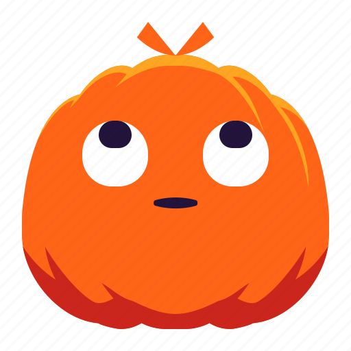 Pumpkin, face, eyes, up, expectation, emotion, emoji icon - Download on Iconfinder