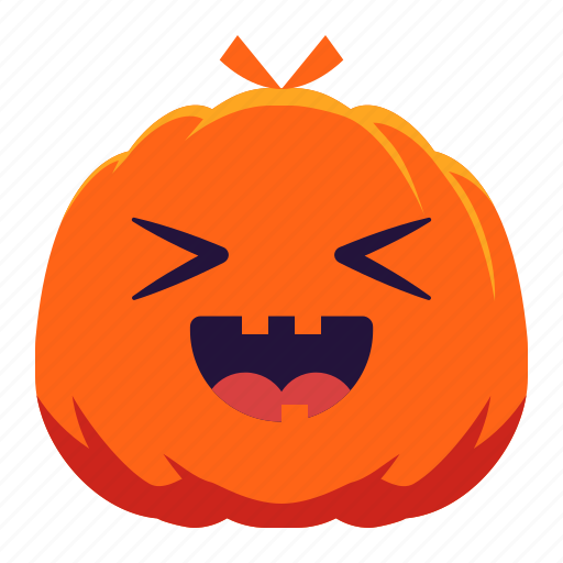 Pumpkin, face, happy, emotion, emoji, halloween icon - Download on Iconfinder