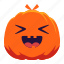 pumpkin, face, happy, emotion, emoji, halloween 
