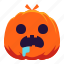 pumpkin, face, hungry, emotion, emoji, halloween, spooky 