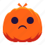 pumpkin, face, sad, emotion, emoji, emotag, halloween, feeling 