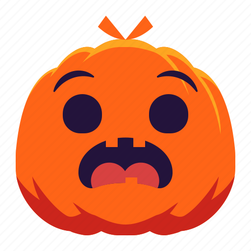 Pumpkin, face, shocked, emotion, emoji, avatar, smiley icon - Download on Iconfinder