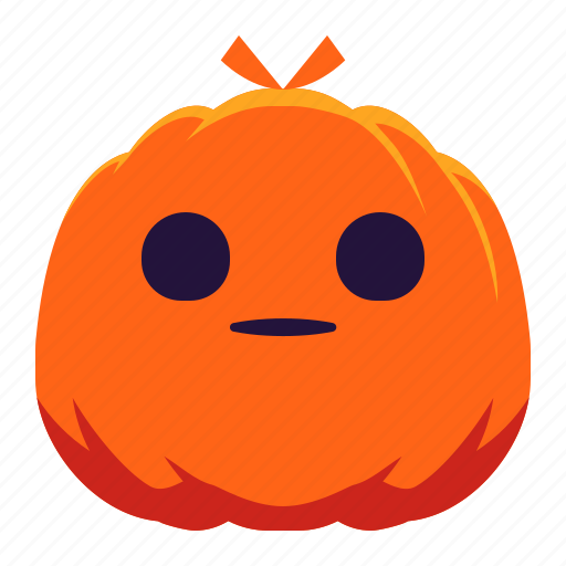 Pumpkin, face, speechless, emotion, emoji, halloween, horror icon - Download on Iconfinder