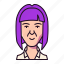 avatar, woman, ceo, bussiness, character, face, pofile 