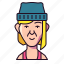 avatar, woman, cool, hat, swag, character, face 