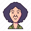 avatar, woman, staff, afro, character, face, pofile 
