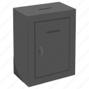 donation, ballot, box, cupboard, money