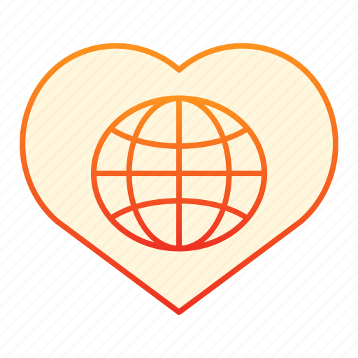 Heart, globe, world, art, earth, global, love icon - Download on Iconfinder
