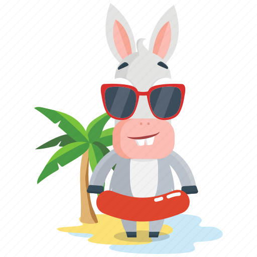 Donkey, emoji, emoticon, island, smiley, sticker icon - Download on Iconfinder