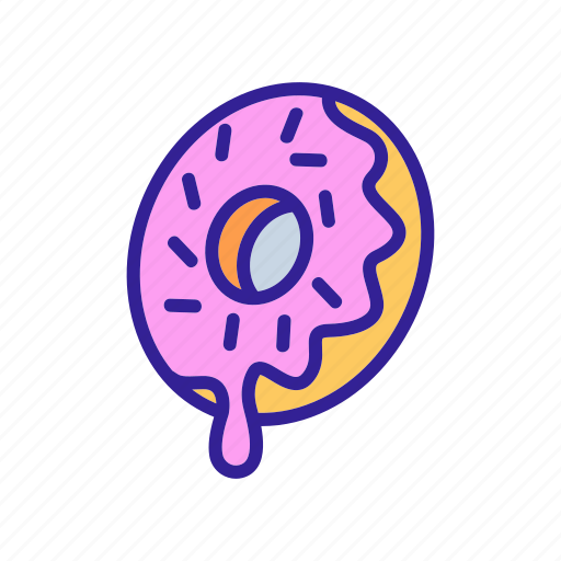 Breakfast, caramel, donut, flakes, icing, jam, sweet icon - Download on Iconfinder