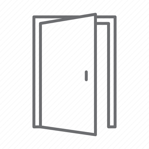 Door, home, interior, open, entrance, exit, furniture icon - Download on Iconfinder