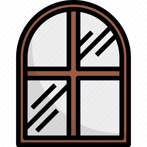 Arch, frame, furniture, glass, home, view, window icon - Download on Iconfinder