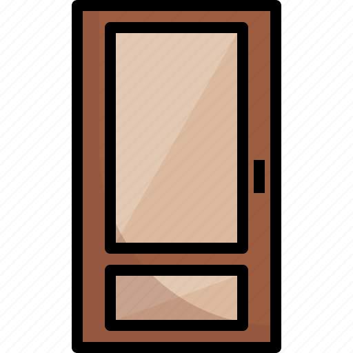 Door, entrance, furniture, home, interior, room, wood icon - Download on Iconfinder