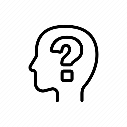Contour, doubt, head, human, mental, question icon - Download on Iconfinder