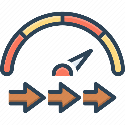 Speed, speedometer, performance, momentum, accelerate, indicator, download speed icon - Download on Iconfinder