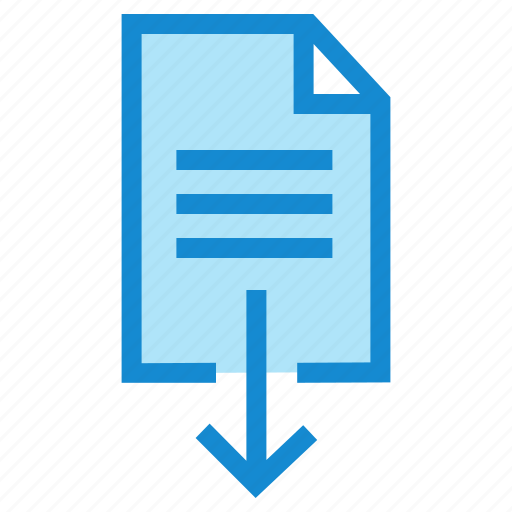 Arrow, document, dowload, text icon - Download on Iconfinder