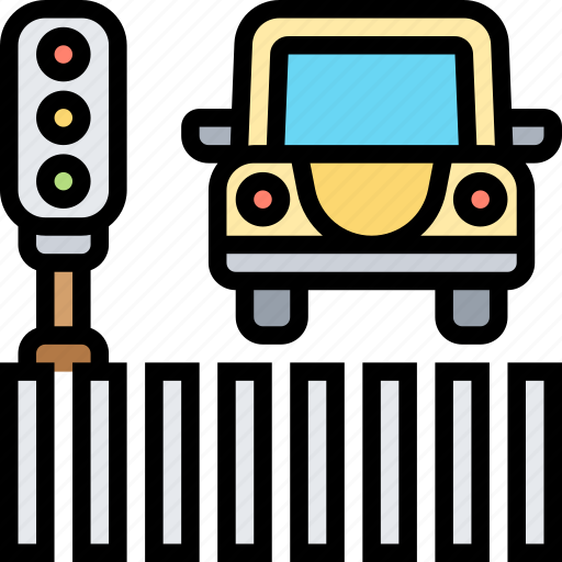 Pedestrian, crossing, street, car, stop icon - Download on Iconfinder