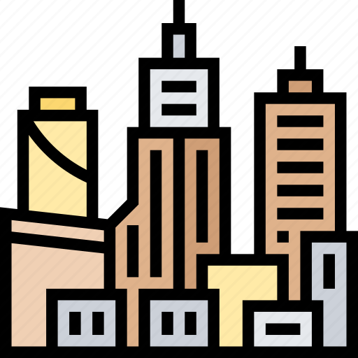 Skyscraper, office, building, metropolis, landscape icon - Download on Iconfinder