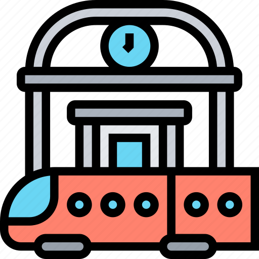 Train, station, railway, passenger, transportation icon - Download on Iconfinder