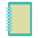 document, notebook, notes, spiral