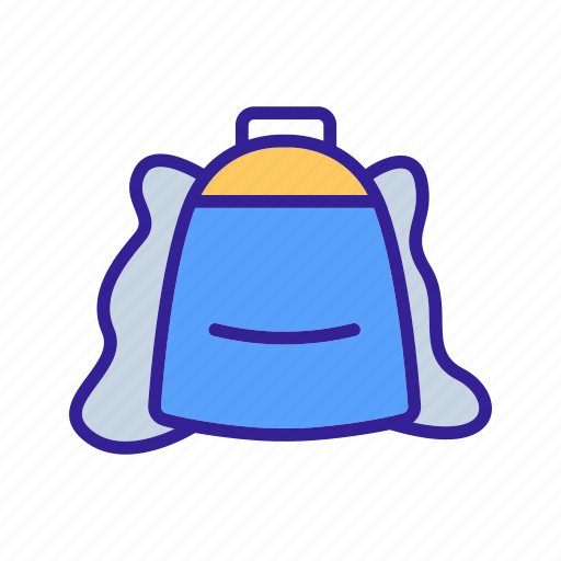 Accessory, backpack, bag, drawstring, ruffle, textile, travel icon - Download on Iconfinder