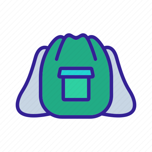 Accessory, backpack, bag, baggy, drawstring, hiking, pocket icon - Download on Iconfinder