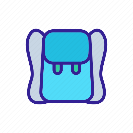 Accessory, backpack, bag, drawstring, leather, plain, textile icon - Download on Iconfinder