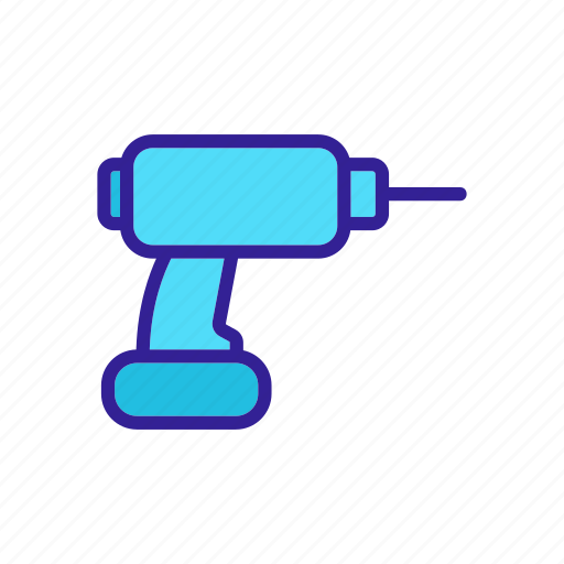 Drill, drilling, equipment, machine, manual, perforator, screwdriver icon - Download on Iconfinder