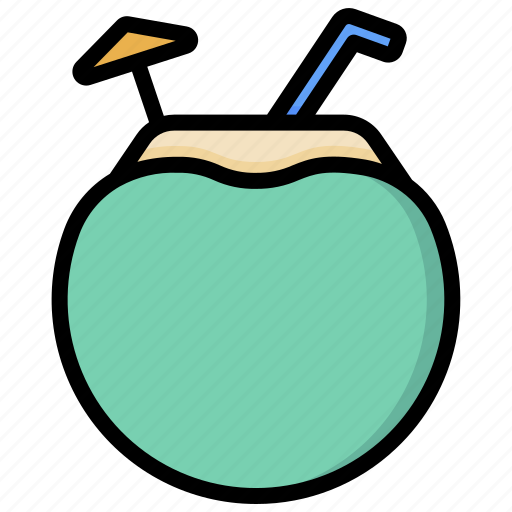 Coconut, drink, summer, tropical icon - Download on Iconfinder