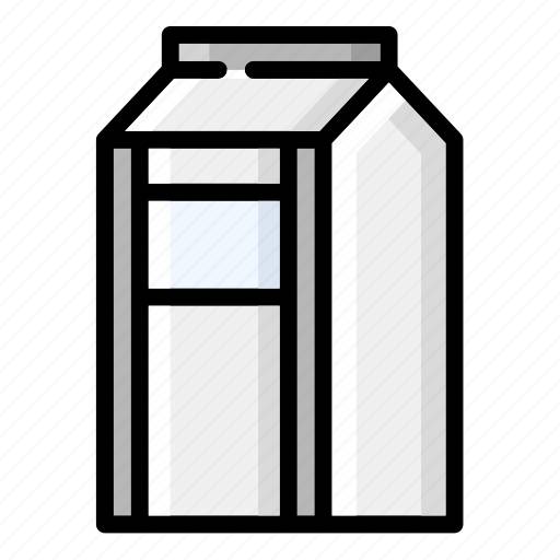 Milk, box, drink, drinking, white, carton, container icon - Download on Iconfinder