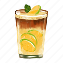 lemon, coffee, drink, citrus, glass, beverage