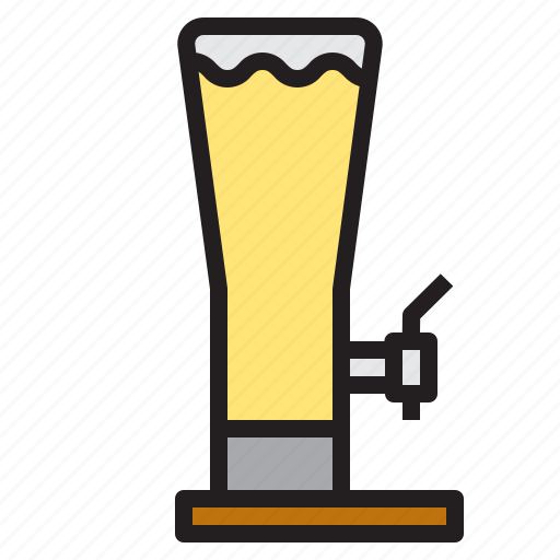 Beer, delicious, drink, glass, hot, ice, tower icon - Download on Iconfinder