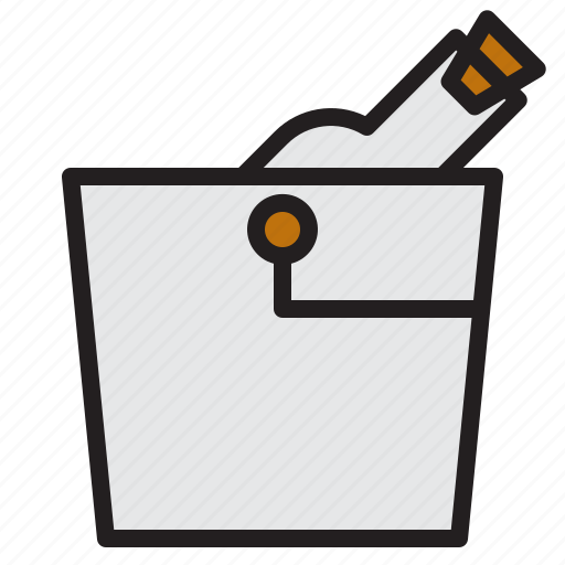 Bottle, bucket, delicious, drink, hot, ice, wine icon - Download on Iconfinder