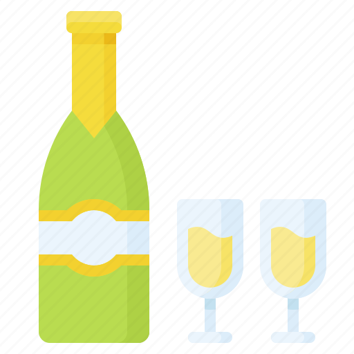 Alcohol, alcoholic, beverage, champagne, drinks, sparkling wine, wine icon - Download on Iconfinder
