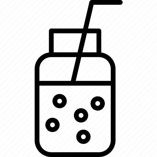 Beverage, drink, glass, jar, refreshing, straw, tea icon - Download on Iconfinder