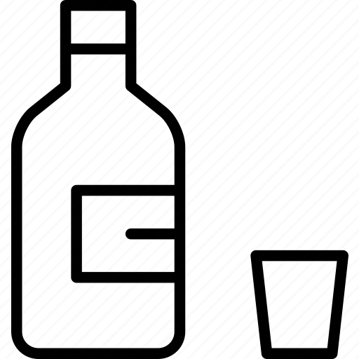 Alcohol, beverage, bottle, glass, liquor, shot, vodka icon - Download on Iconfinder