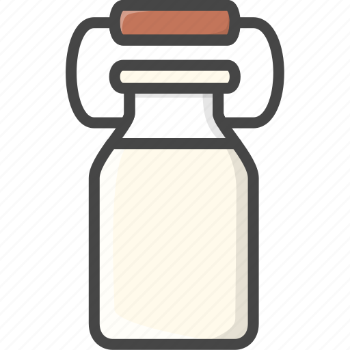 Drink, filled, food, jar, milk, outline icon - Download on Iconfinder
