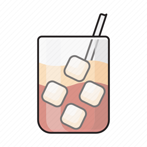 Beverage, drink, icecubes, soda, straw icon - Download on Iconfinder