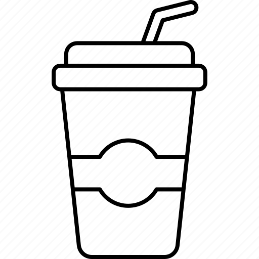 Beverage, drink, paper cup, soda, straw icon - Download on Iconfinder