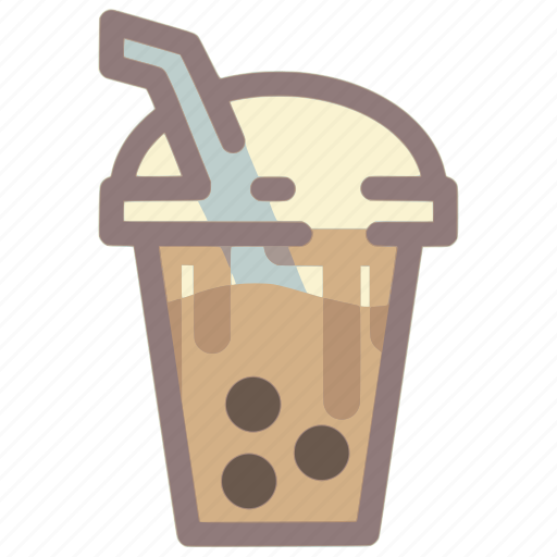 Boba tea, brown sugar, bubble tea, iced tea, milk tea, tea icon - Download on Iconfinder