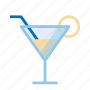cocktail, glass, straw, drinks