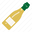 bottle, white, wine, drinks