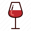 red, wine, wineglass, drinks 