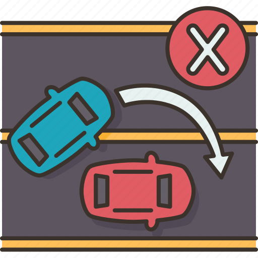 Rules, wrong, lane, ahead, accidence icon - Download on Iconfinder