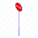 stop, road, isometric
