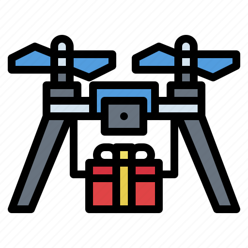 Box, delivery, drone, gift icon - Download on Iconfinder