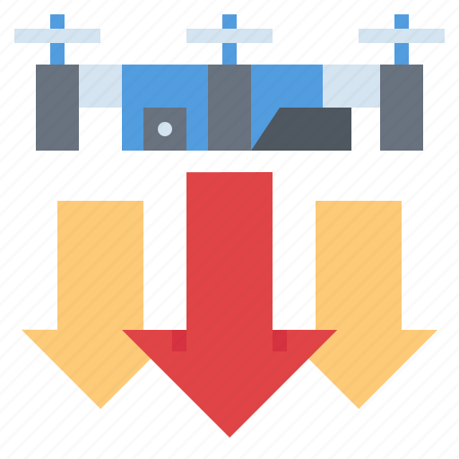 Arrow, down, drone, lower, navigation icon - Download on Iconfinder