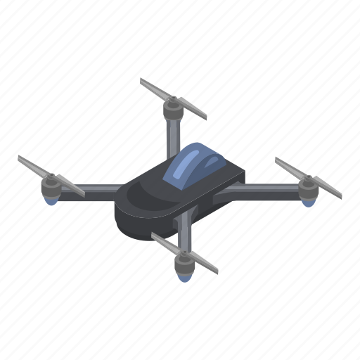 Aerial, cartoon, copter, drone, isometric, silhouette, technology icon - Download on Iconfinder