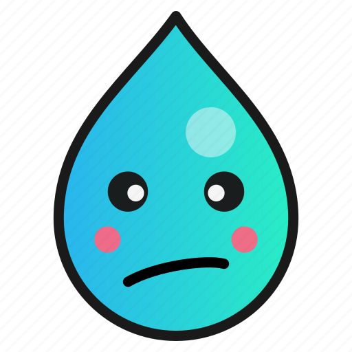 Disappointed, droplet, emoji, unhappy icon - Download on Iconfinder