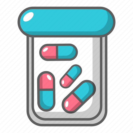 Antibiotics, aspirin, care, cartoon, jar, plastic, tablet icon - Download on Iconfinder